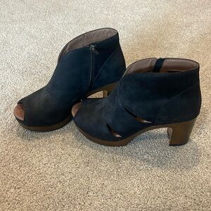 Dansko Open Toe Booties Black size 38